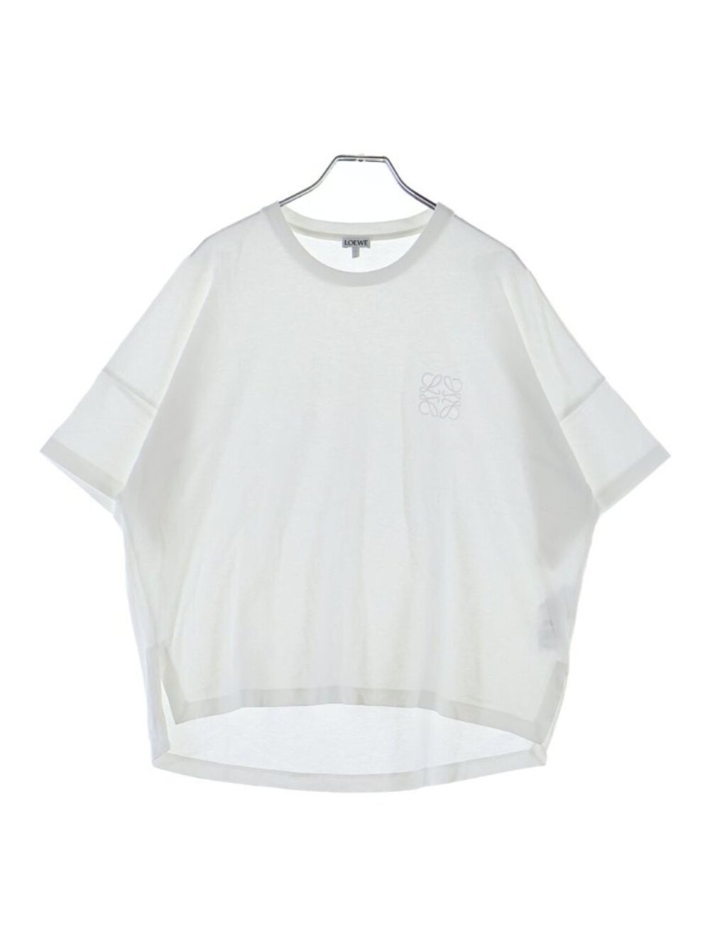 Loewe Anagram Logo Embroidery Oversize Short Sleeve T-Shirt White